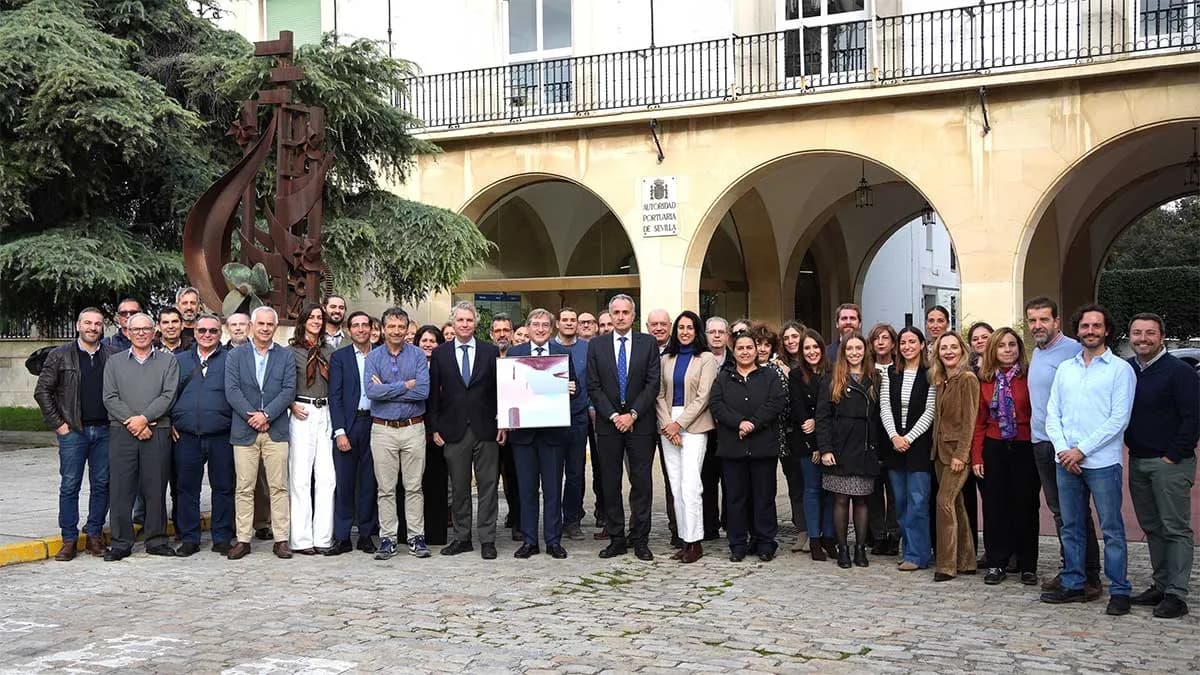 La Autoridad Portuaria de Sevilla celebra con su equipo el galardón de la ESPO por su proyecto de Economía Circular