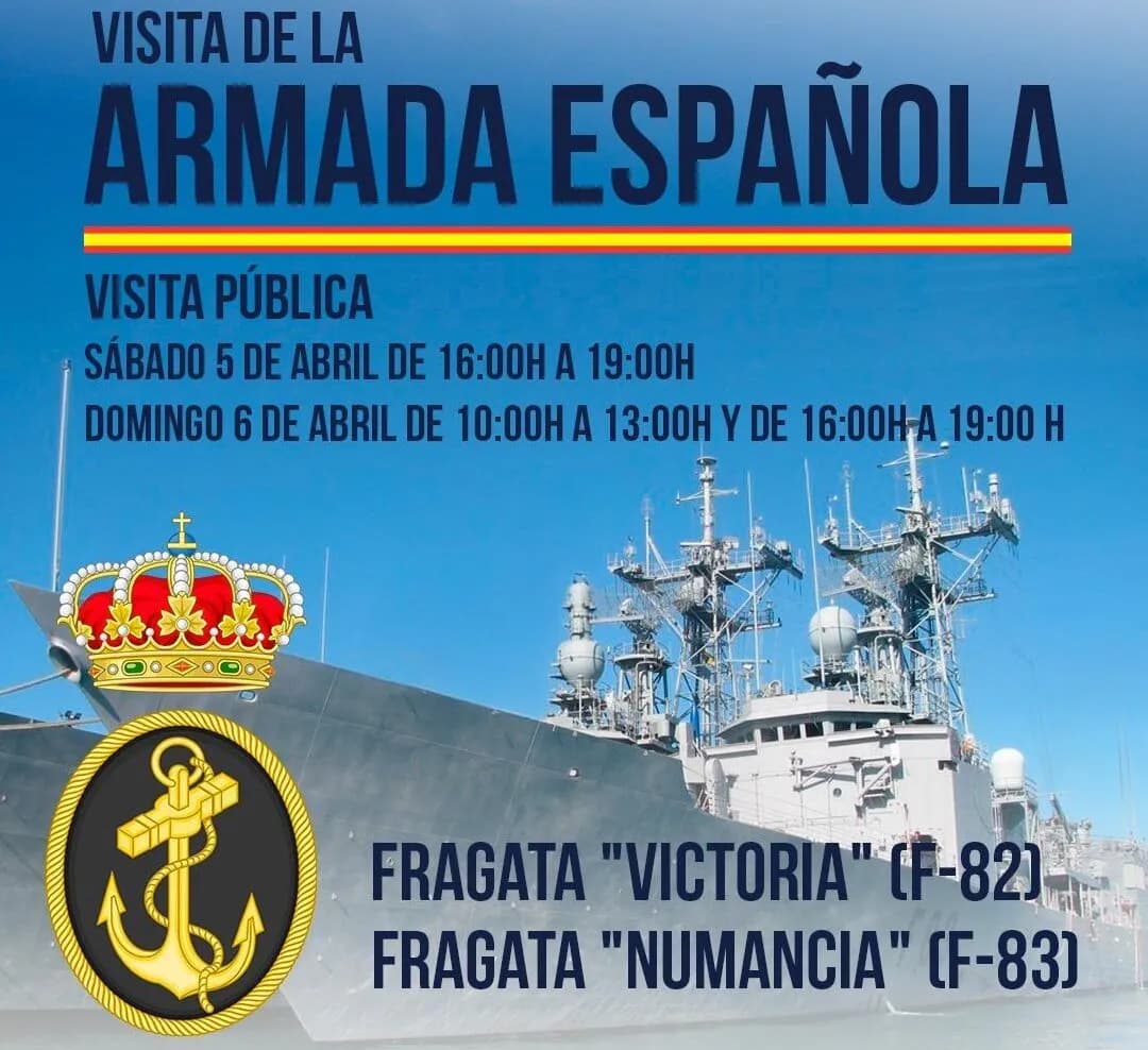 Las fragatas «Victoria» y «Numancia» hacen escala en Motril tras participar en el ejercicio multinacional DYMR/FL-25