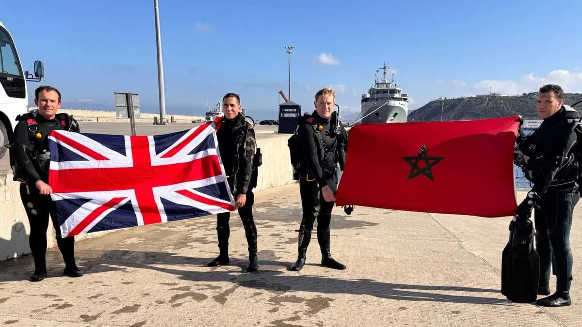 La Unidad de Buzos de Gibraltar realiza su primera colaboración con la Armada Real de Marruecos