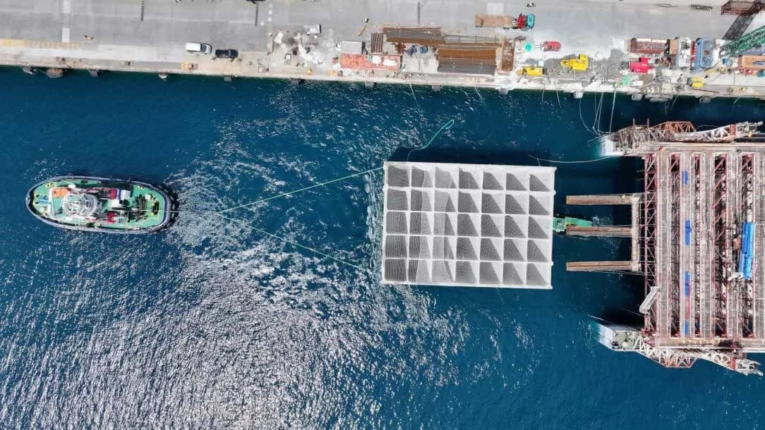 Fabricado el primer cajón para la prolongación del muelle Nelson Mandela del puerto de Las Palmas