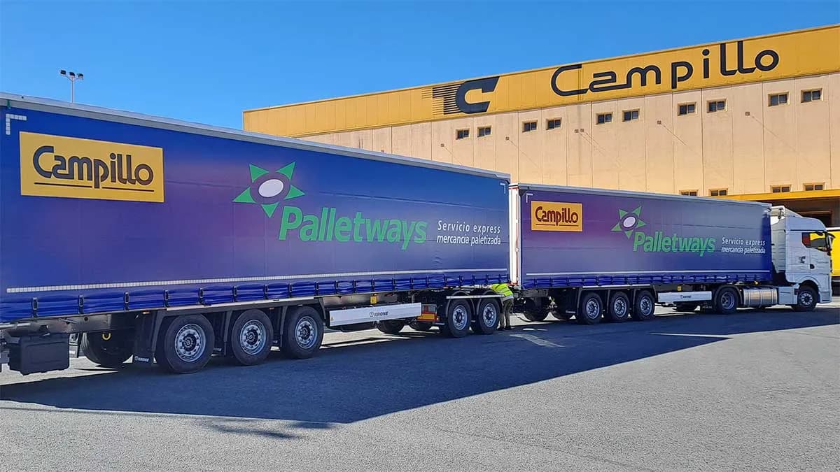 Palletways y Transportes Campillo fortalecen su red con un nuevo duotráiler sostenible