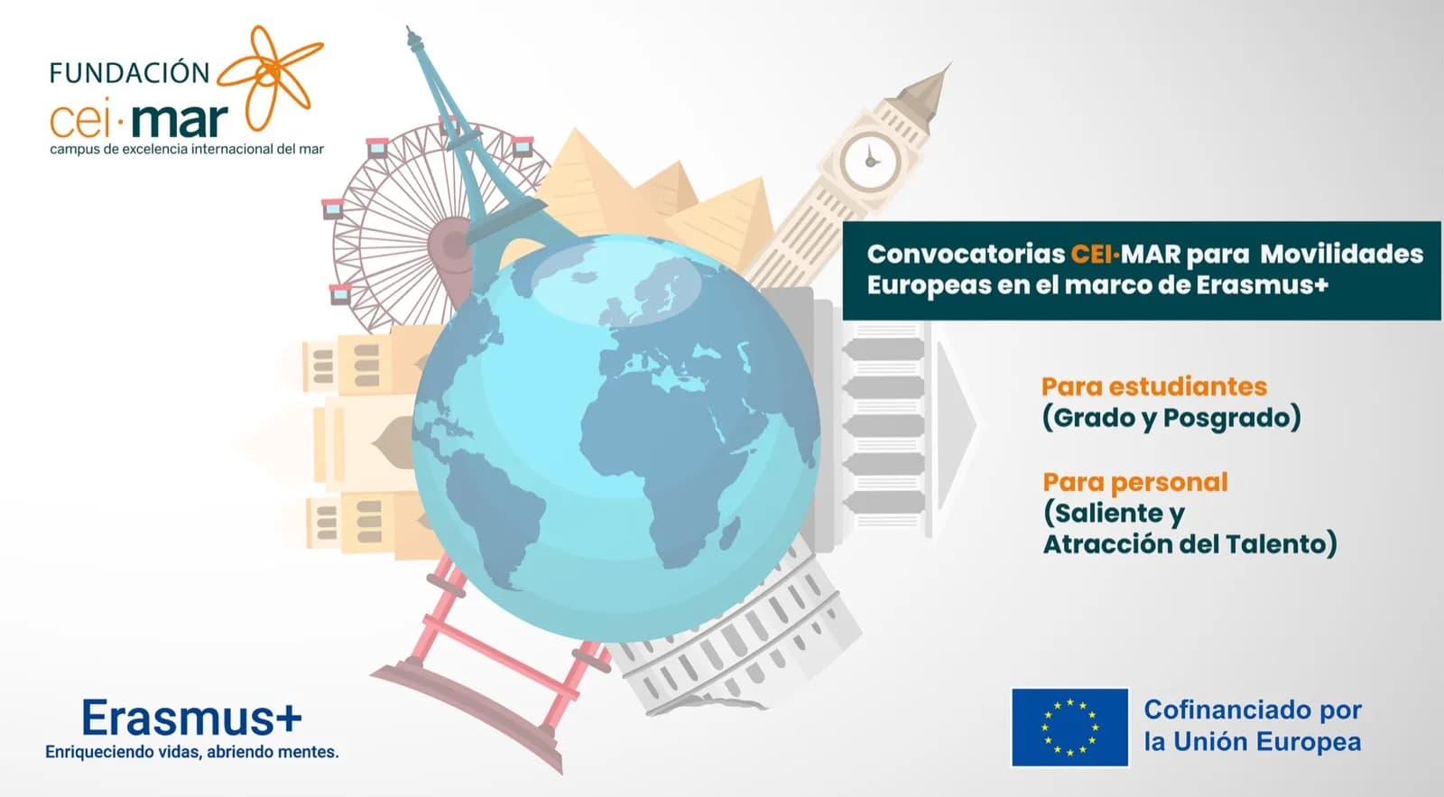 CEI·MAR anuncia nuevas convocatorias Erasmus+ para movilidad internacional