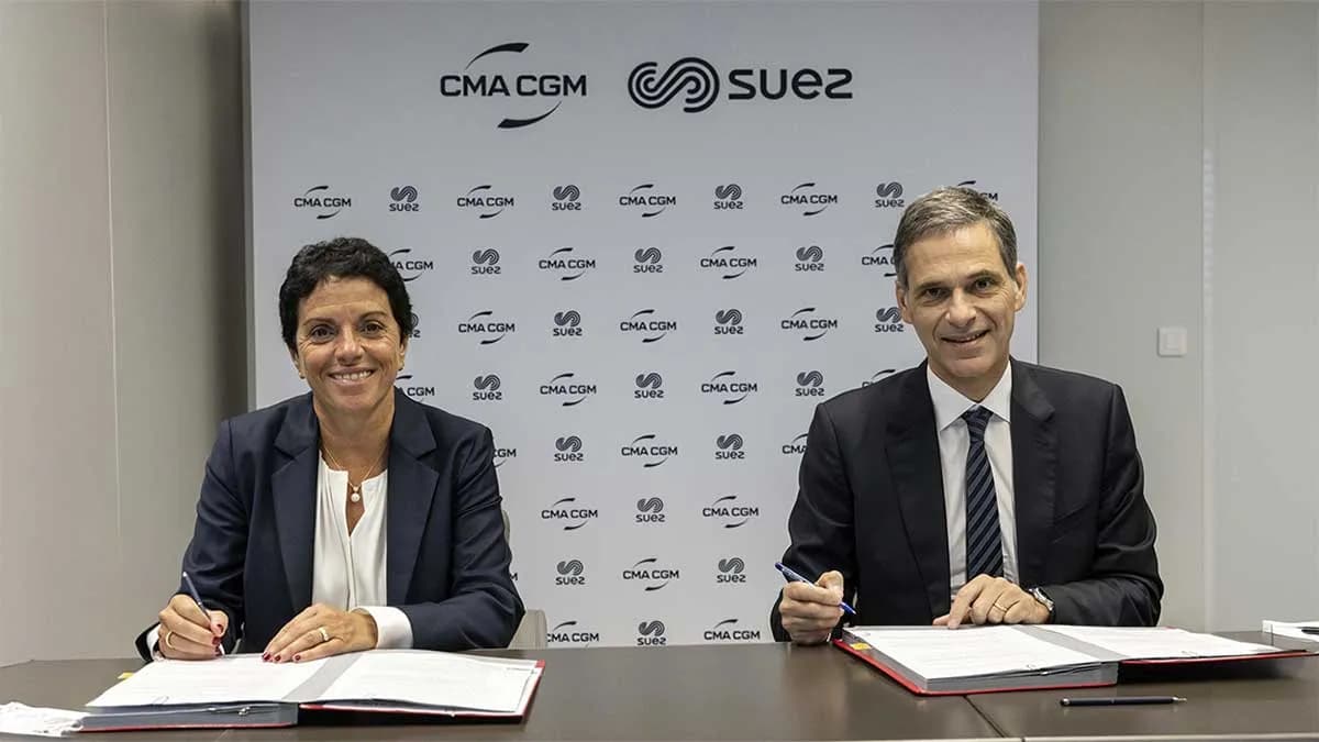 CMA CGM y SUEZ firman un acuerdo para desarrollar biometano como combustible renovable para el transporte marítimo