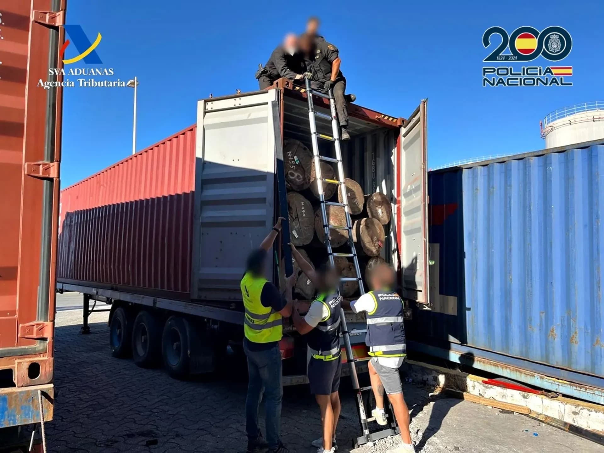 Intervenidos 120 kilos de cocaína en el puerto de Algeciras ocultos en contenedores procedentes de Surinam