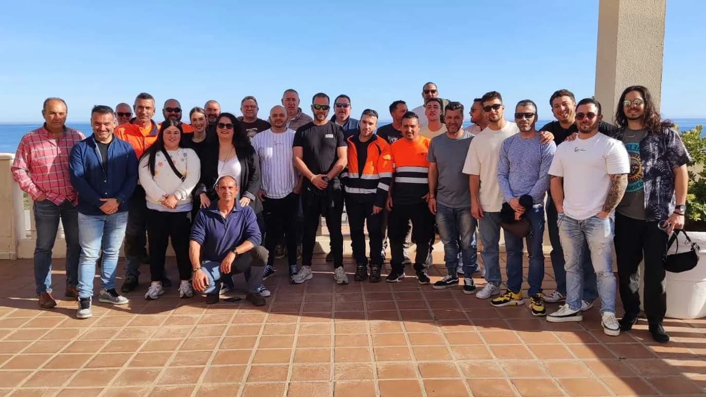 Estibadores de los puertos de Motril y Almería participan en una jornada conmemorativa de los 45 años de Coordinadora