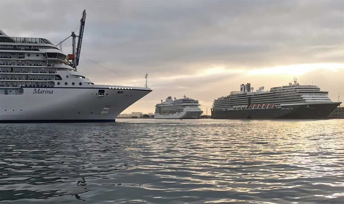 El Puerto de Alicante se prepara para una intensa semana de escalas de cruceros