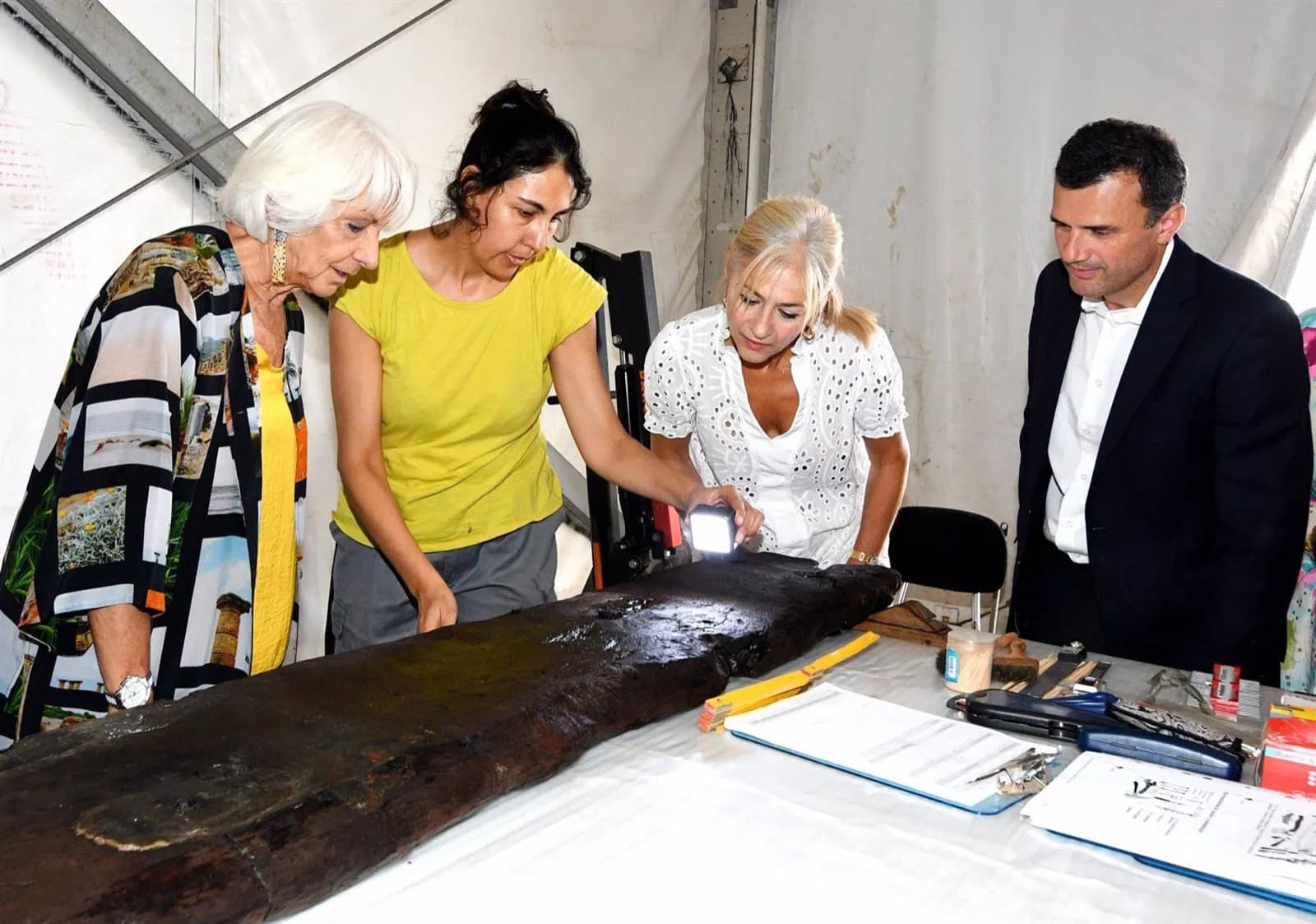 Avanzan los trabajos de investigación del pecio Delta I en Cádiz