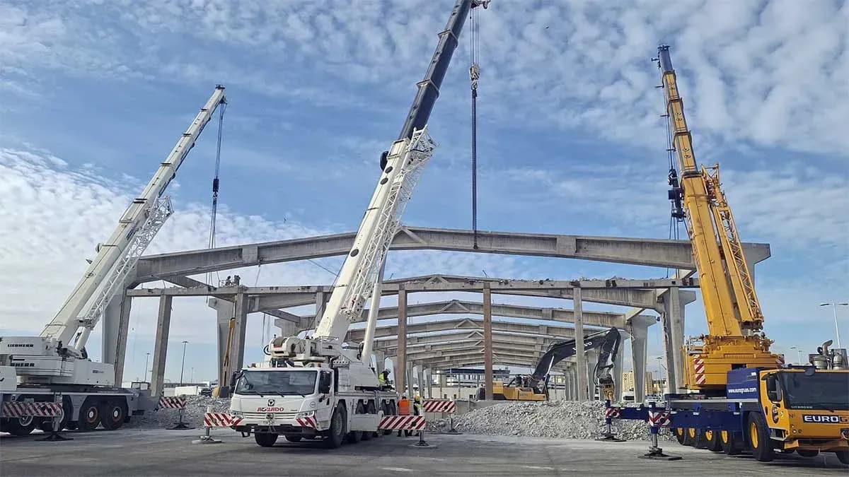 El Puerto de Algeciras recupera 272 componentes de la demolición del Tinglado del Muelle Juan Carlos I para su reutilización en futuras infraestructuras