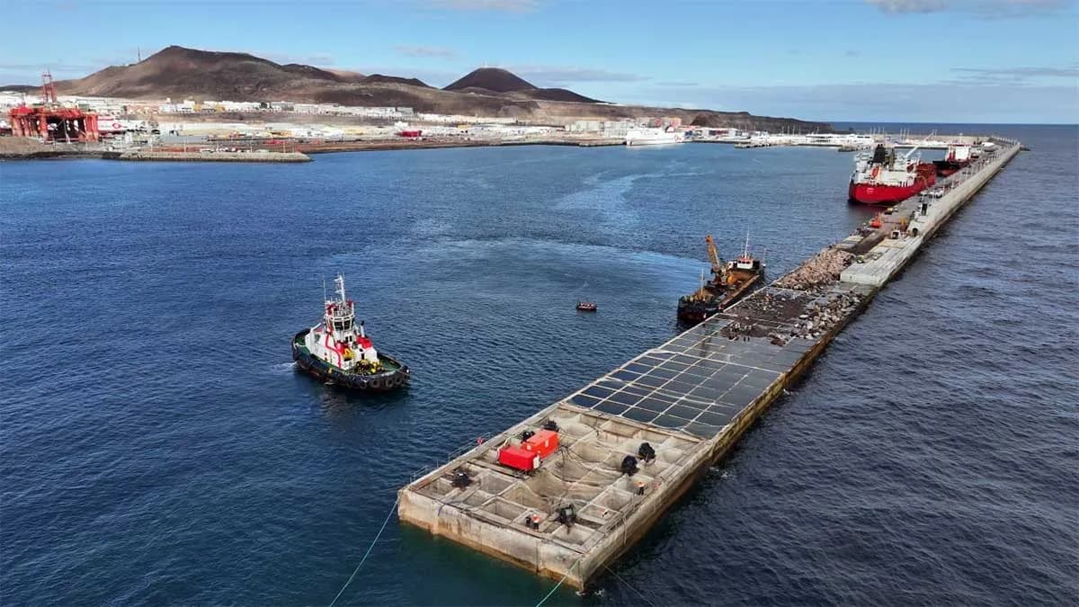 Finalizada la ampliación del Muelle Nelson Mandela en el Puerto de Las Palmas con la instalación de siete cajones