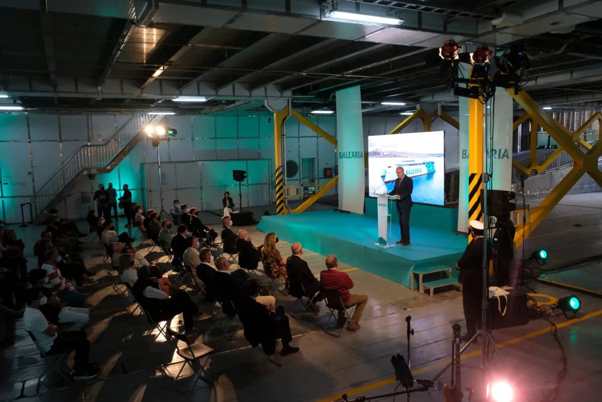 Los puertos de Palma e Ibiza acogen la presentación del Eleanor Roosevelt, de la compañía Balearia