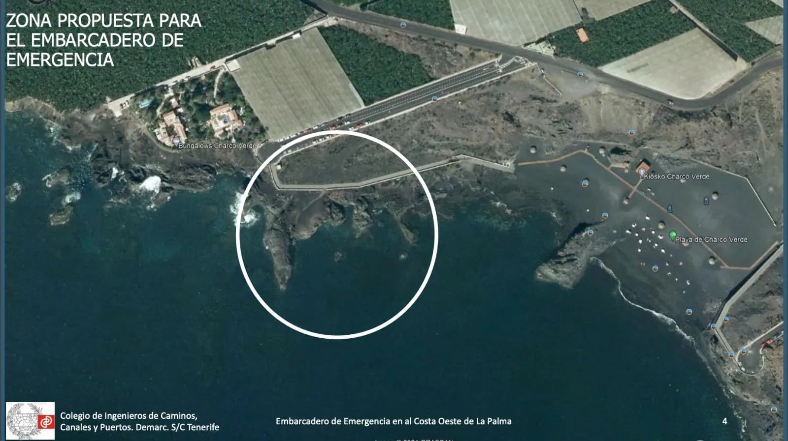 El Cabildo de La Palma estudia construir un embarcadero de emergencia para facilitar el acceso a la costa del Valle de Aridane