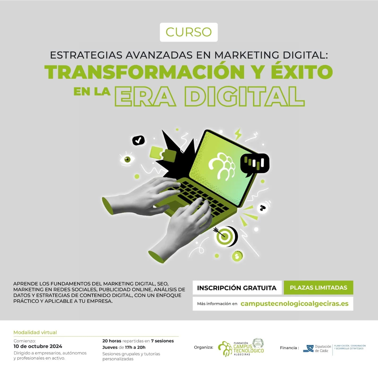 La FCTA pone en marcha un curso gratuito de Marketing Digital para profesionales de Cádiz