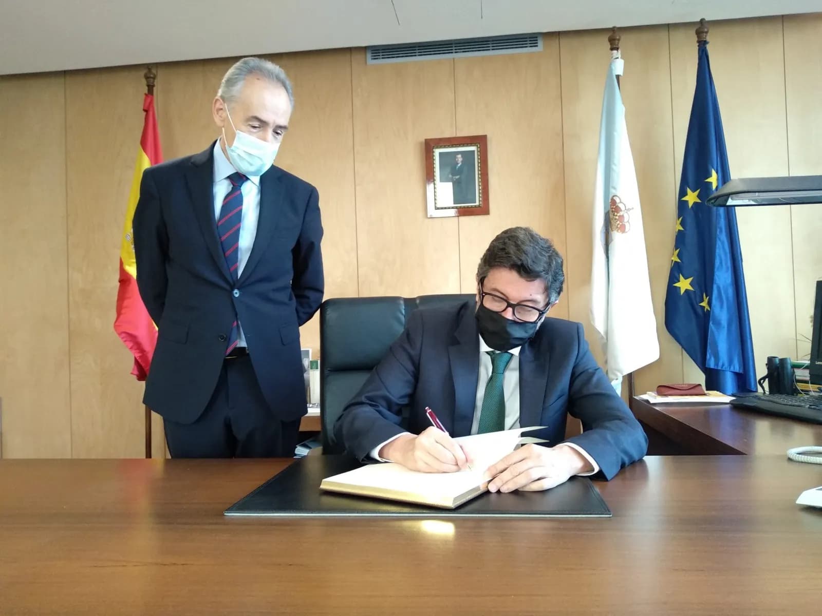 El presidente de Puertos del Estado destaca el esfuerzo de Marín por fortalecer el transporte intermodal