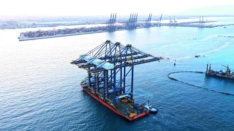 DP World amplía su terminal de Yeda con tres nuevas grúas para atender megabuques