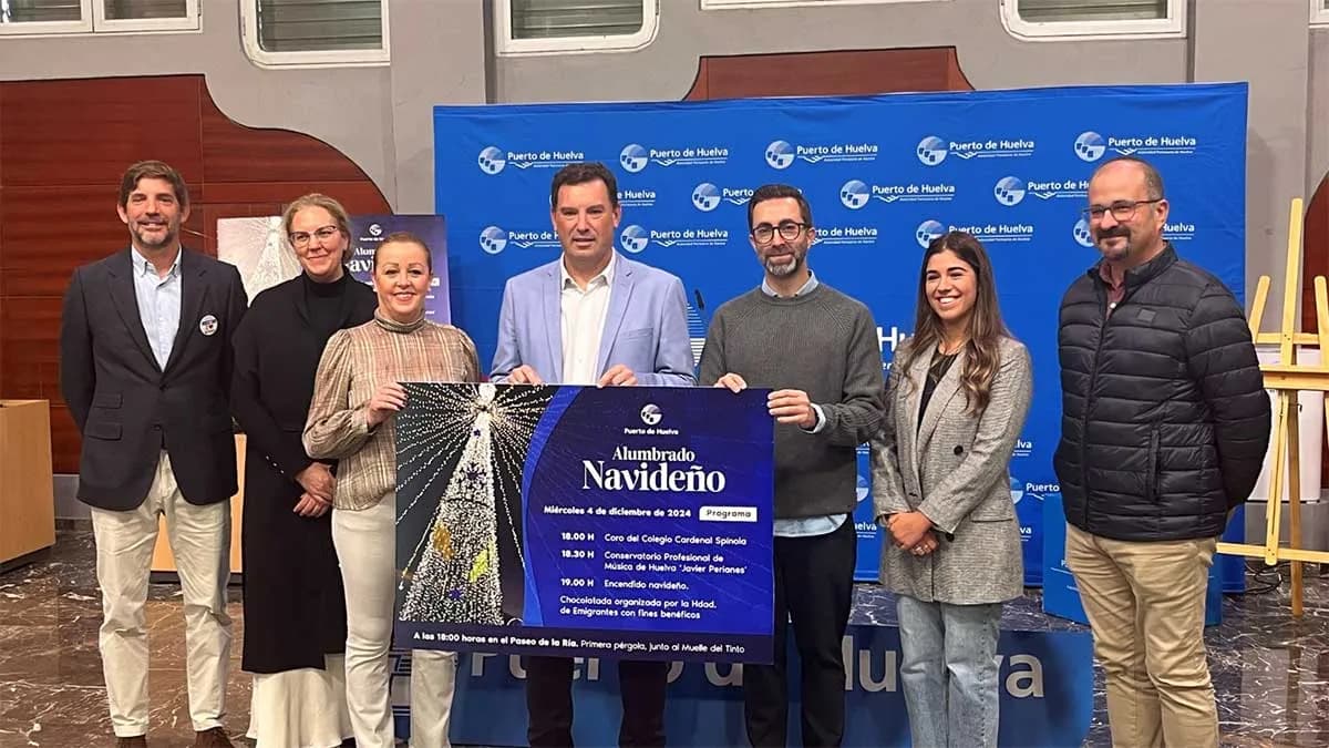 El Puerto de Huelva inaugurará este miércoles su alumbrado navideño