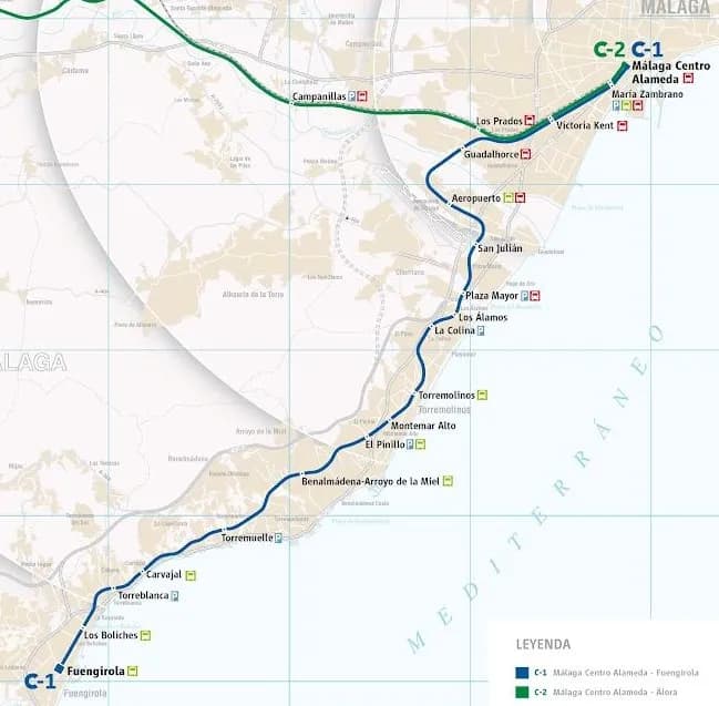 El Ministerio de Transportes licita el estudio de viabilidad para el tren de la Costa del Sol por 1,2 millones de euros