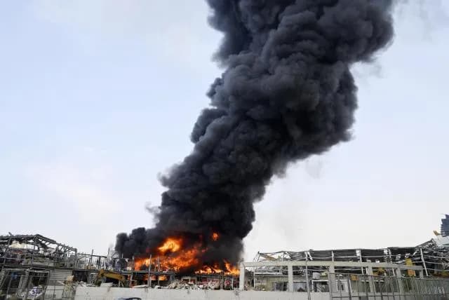 Un nuevo incendio azota al puerto de Beirut, justo un mes después de la explosión que dejó 190 muertos