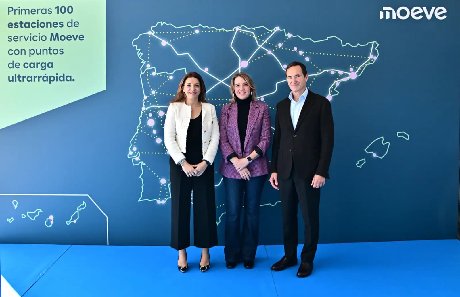 Moeve alcanza las 100 estaciones de servicio con carga eléctrica ultrarrápida en la Península Ibérica