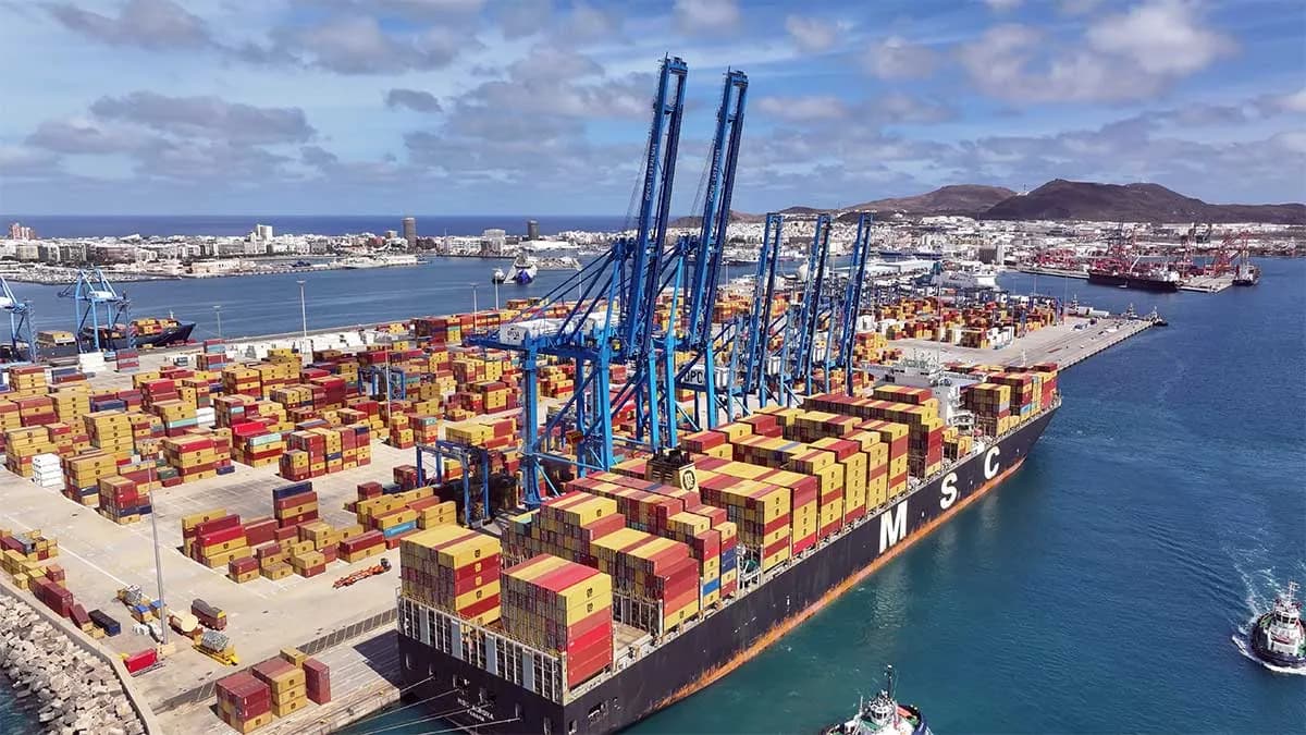 Los puertos de Las Palmas incrementan su tráfico de mercancías en un 12,97% durante los primeros siete meses del año