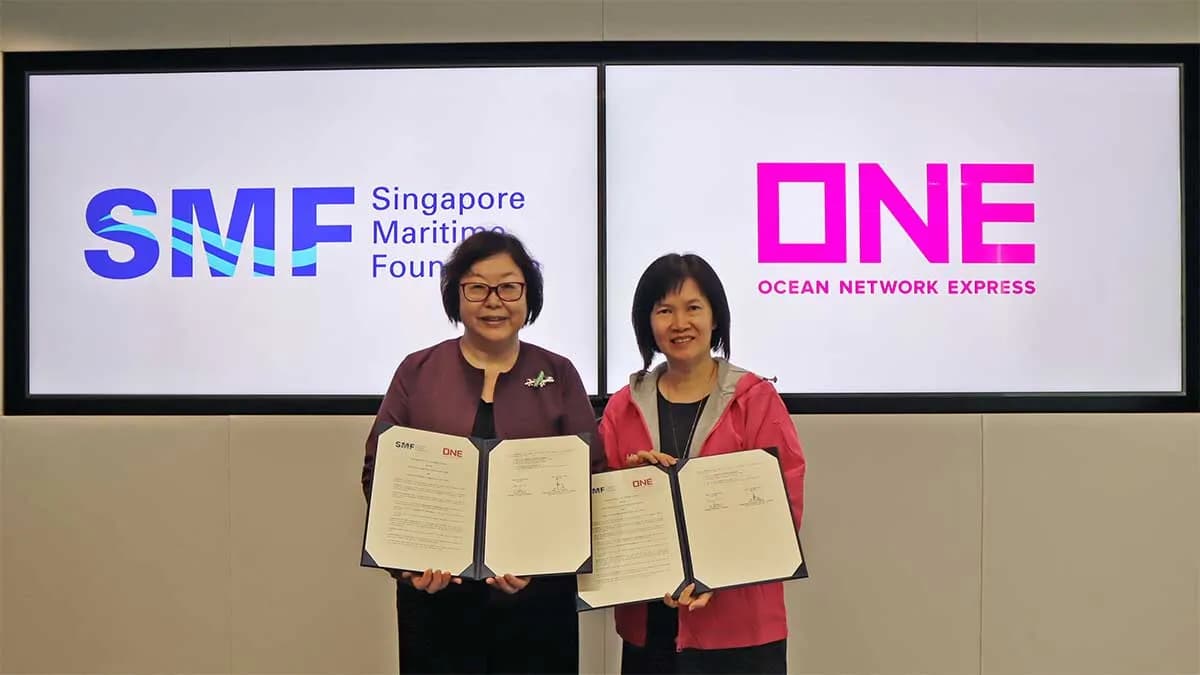 Ocean Network Express y la Singapore Maritime Foundation firman un acuerdo para fomentar el talento en la industria marítima