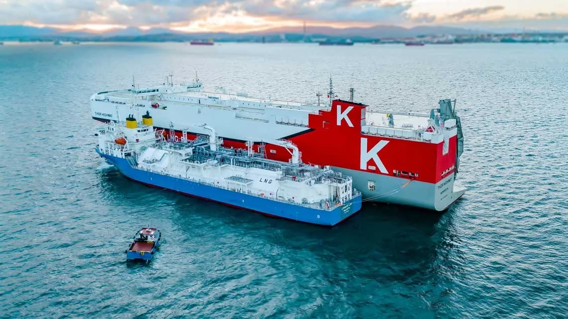 Peninsula completa con éxito el suministro de GNL al buque «Thor Highway» en Gibraltar