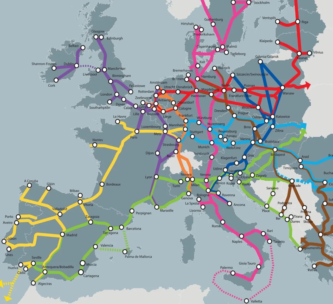 La Comisión Europea designa a nueve Coordinadores Europeos para acelerar la finalización de la red TEN-T