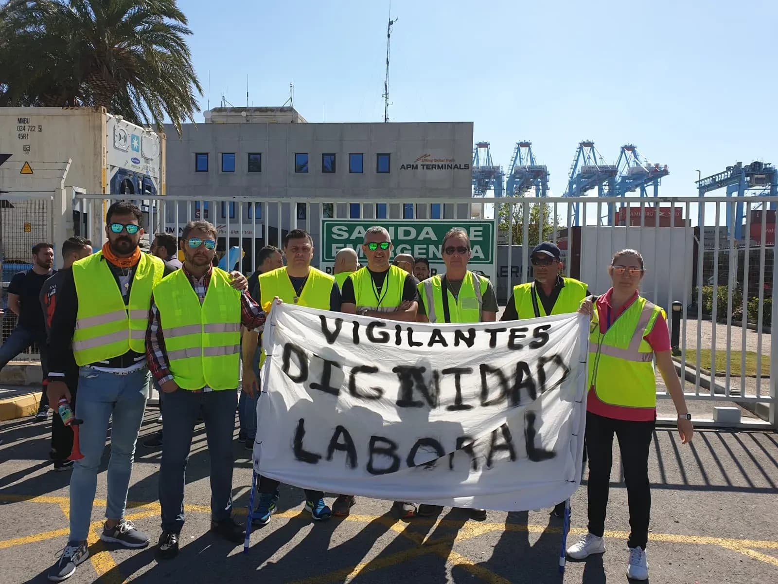 Protestas de la seguridad privada de APM Terminals