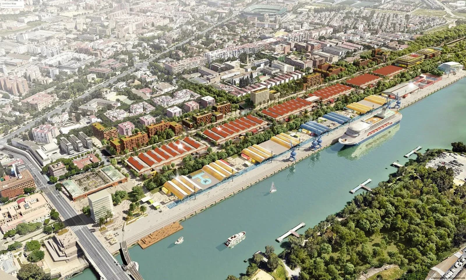 La Junta de Andalucía aprueba el plan urbanístico que transformará 232.000 metros cuadrados del puerto de Sevilla