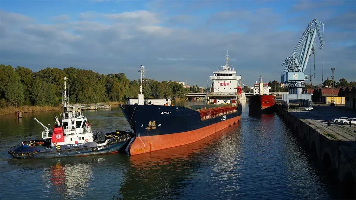 El Puerto de Sevilla cierra 2025 con un crecimiento del 3% en tráfico de mercancías y supera los 4,4 millones de toneladas