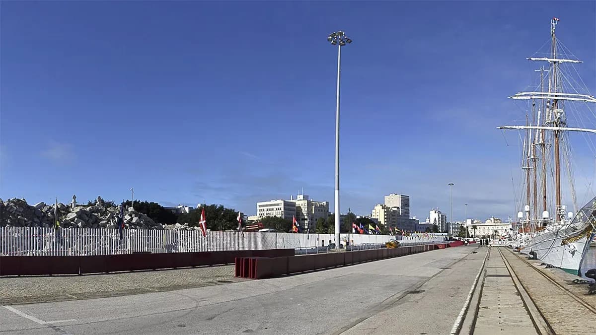 El Puerto de Cádiz reutiliza los escombros de la obra Muelle-Ciudad para fabricar zahorra artificial
