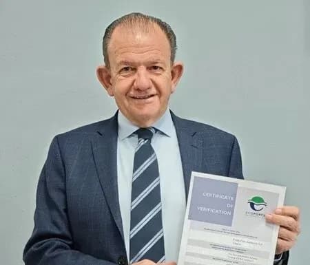 El Puerto de Volos revalida su compromiso verde con la cuarta certificación ambiental PERS de la red EcoPorts
