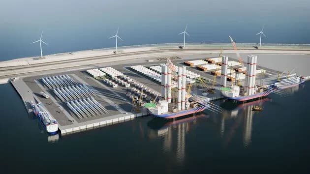 El Puerto de Róterdam desarrollará una terminal de 45 hectáreas especializada en eólica marina