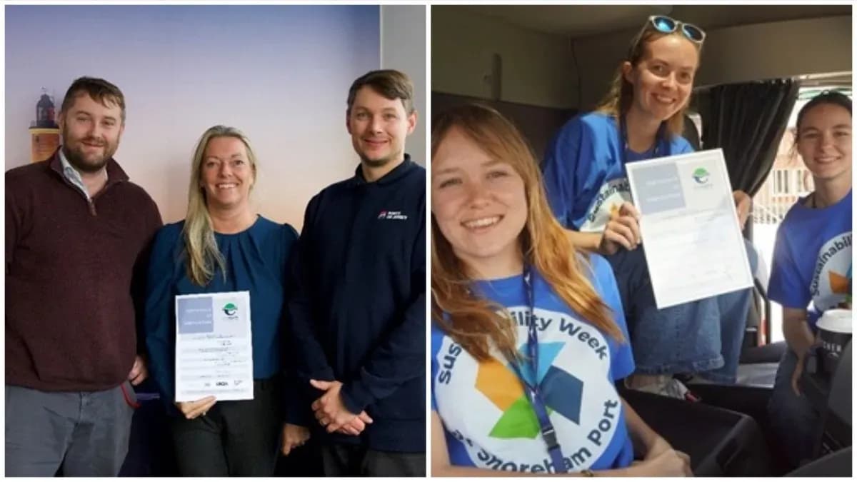 Shoreham Port y Ports of Jersey renuevan su compromiso ambiental con la certificación PERS de EcoPorts