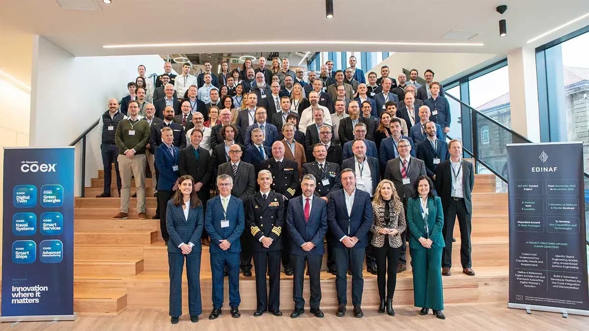 Navantia y sus socios de EDINAF definen en Ferrol la arquitectura digital común para los futuros buques de la UE