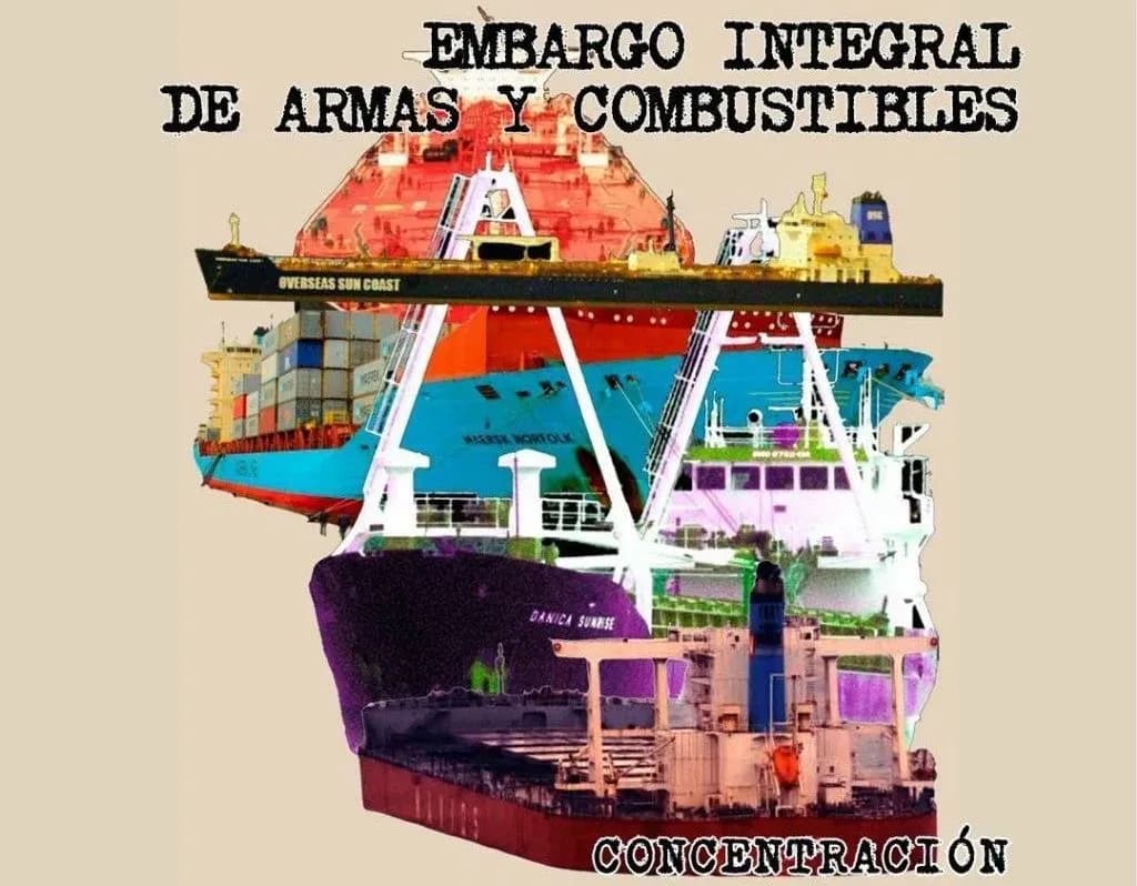 Colectivos denuncian el uso de puertos españoles como puntos de tránsito de material militar con destino a Israel