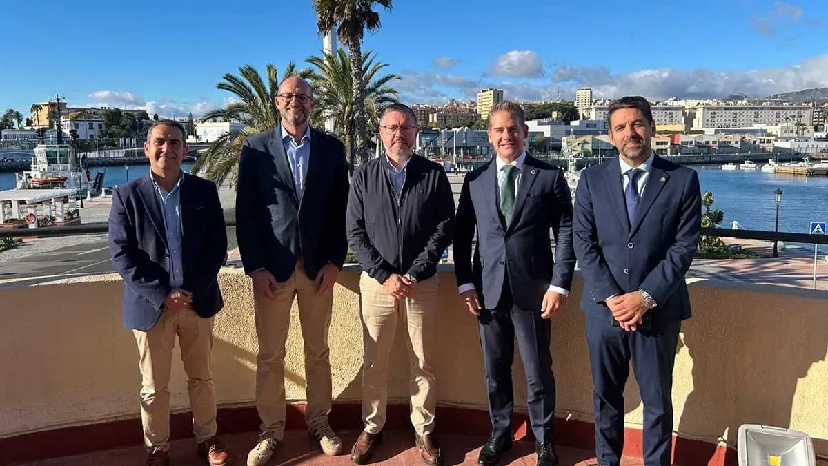 Autoridad Portuaria de Ceuta y Cámara de Comercio revisan proyectos clave durante la visita de Puertos del Estado
