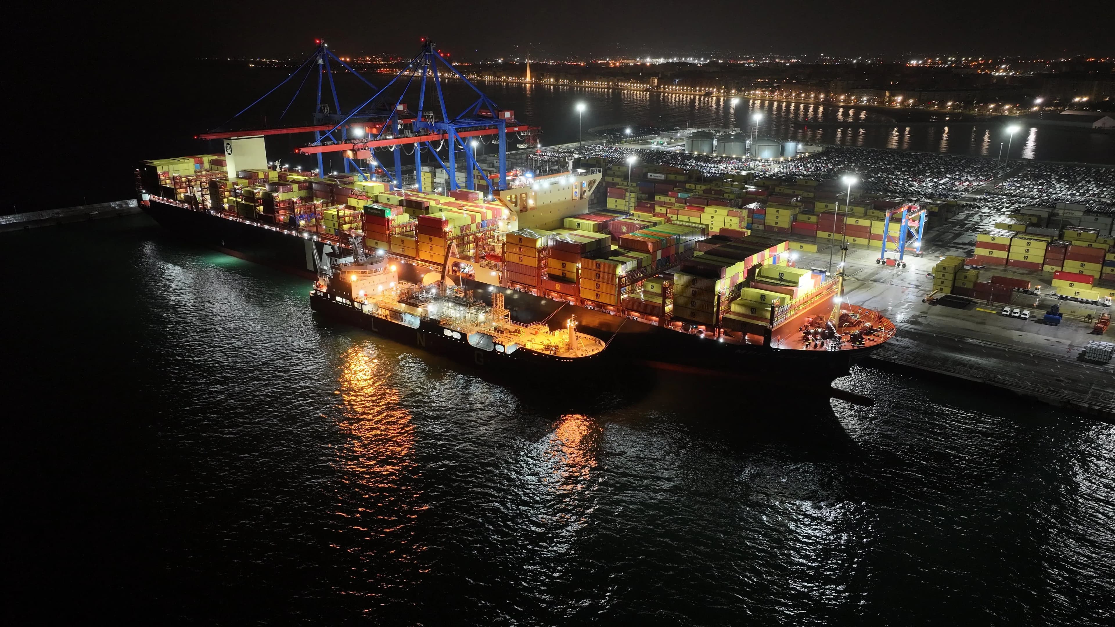 El Puerto de Málaga realiza su primer suministro de bio-GNL al portacontenedores MSC Gabon