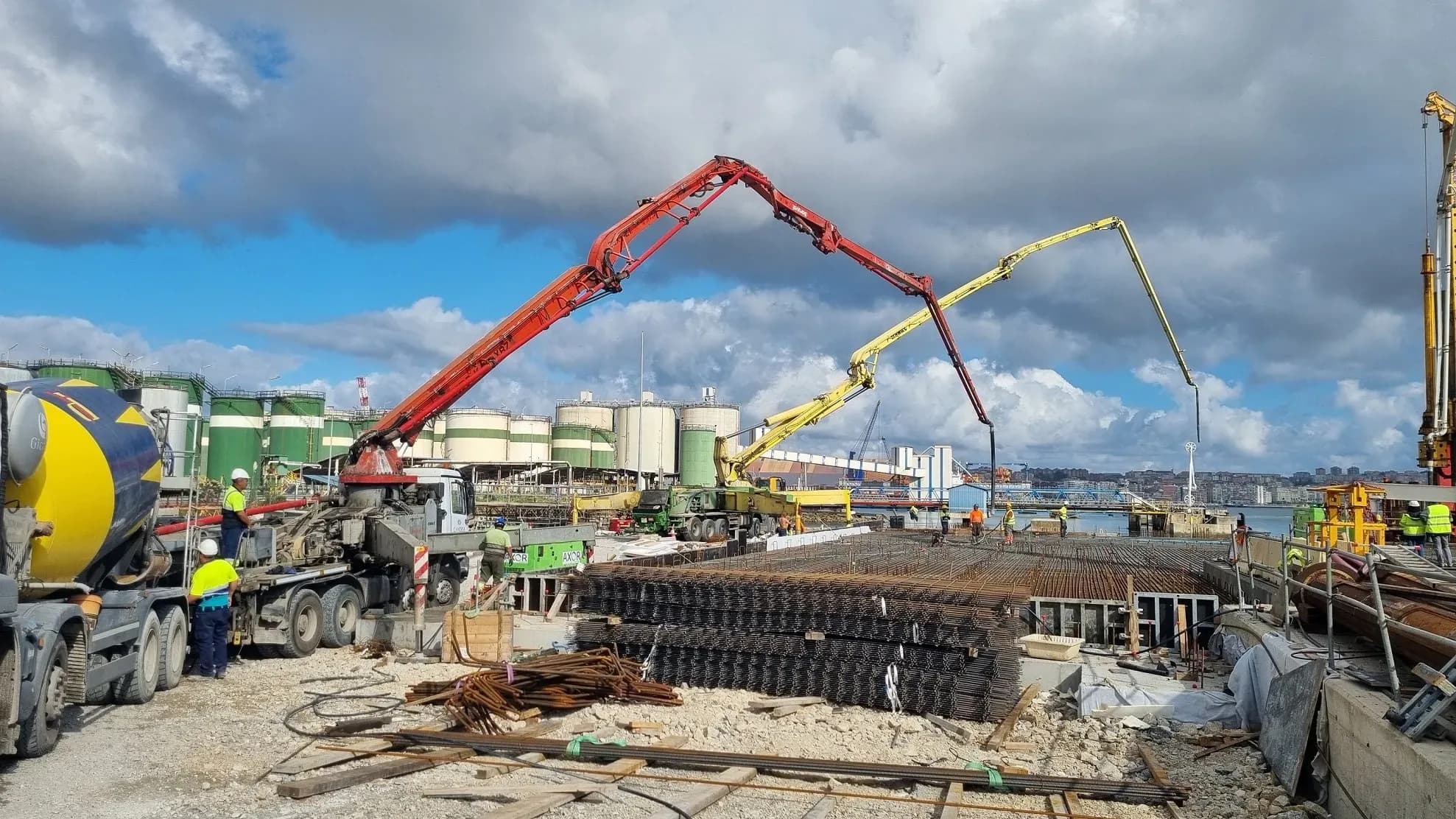El Puerto de Santander avanza en la construcción del tacón y la rampa ro-ro del muelle Raos 9