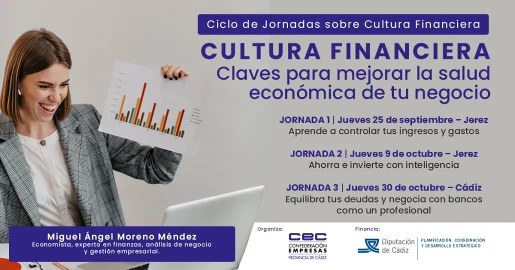 La CEC lanzará un plan de cultura financiera para pymes y emprendedores de Cádiz