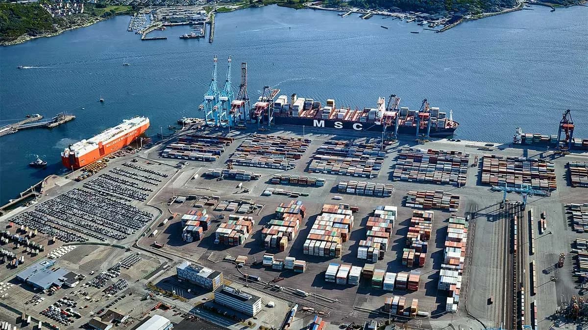 El Puerto de Gotemburgo incrementa su tráfico de contenedores en el primer semestre gracias al impulso del ferrocarril