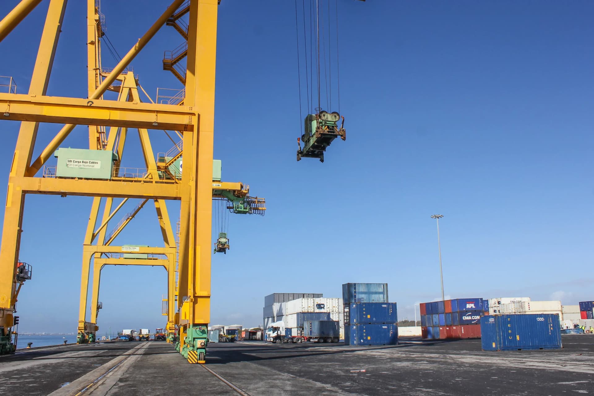 La carga portuaria en Andalucía desciende un 2,38% hasta julio