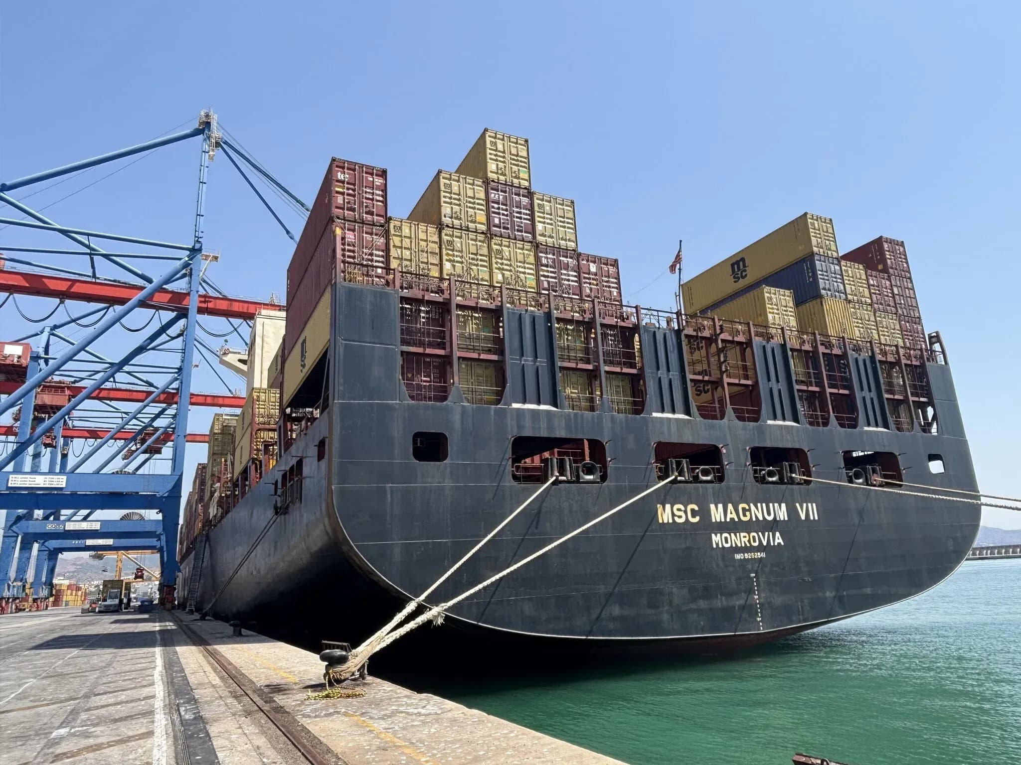 El Puerto de Málaga estrena una ruta marítima directa con la costa este de Estados Unidos operada por MSC