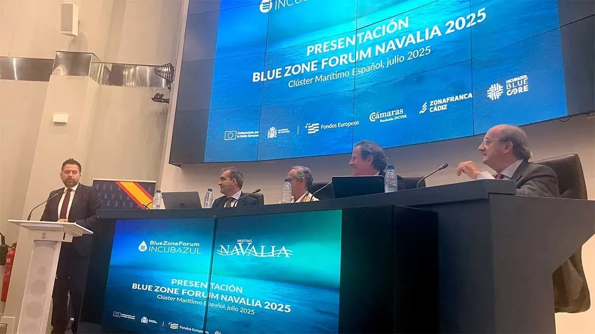 Zona Franca de Cádiz presenta el Blue Zone Forum-Navalia Meeting 2025 en la Asamblea del Clúster Marítimo Español