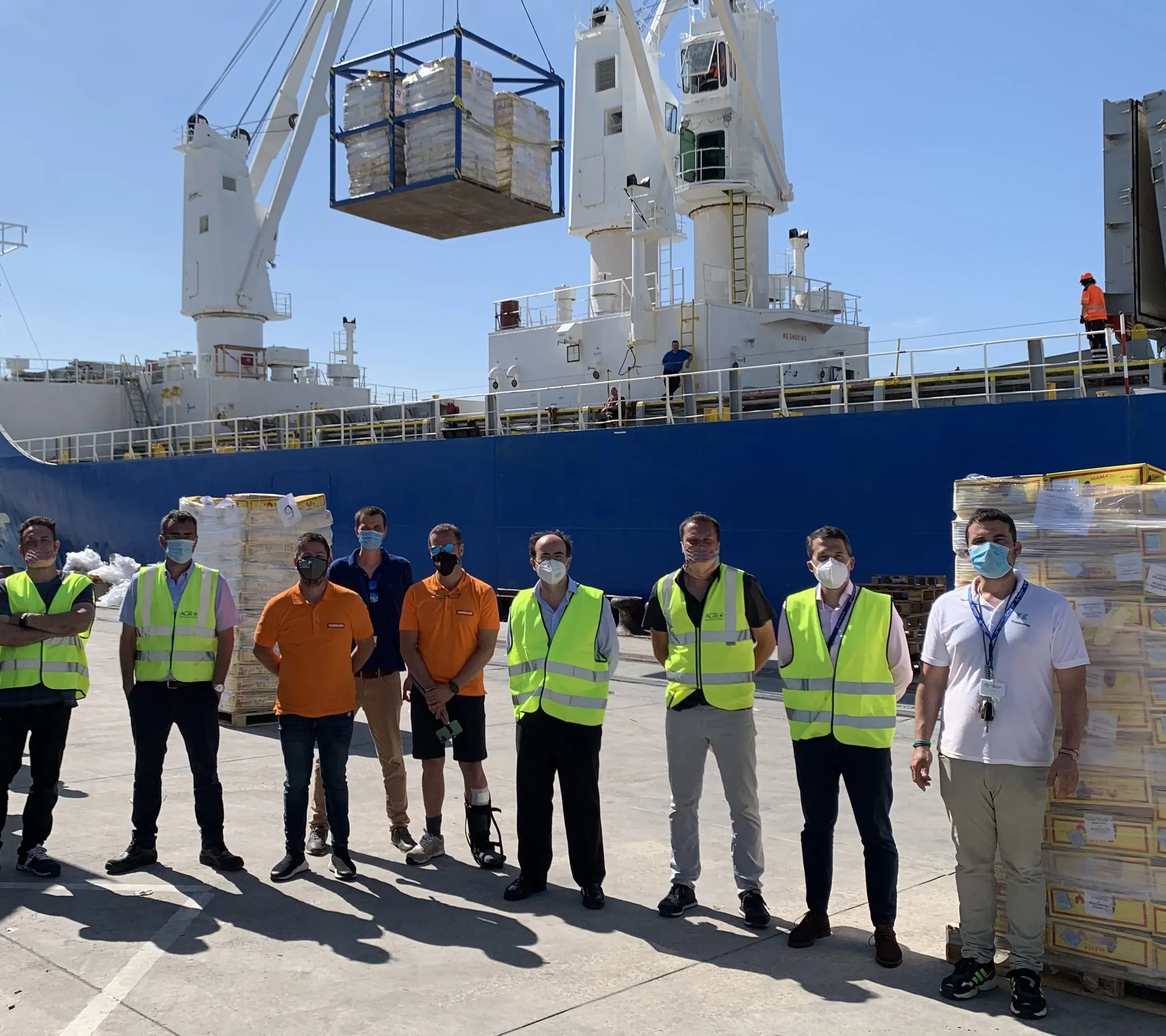 ECS 360 coordina la exportación de 1.600 toneladas de carne congelada paletizada