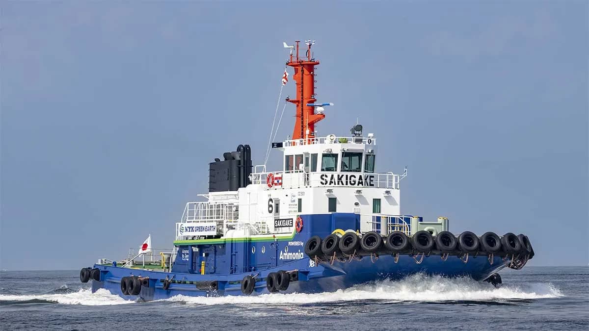 NYK finaliza el primer remolcador del mundo propulsado por amoniaco