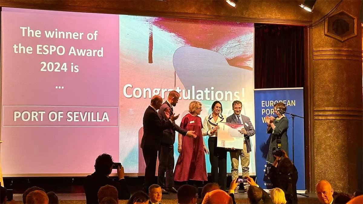 El Puerto de Sevilla, galardonado con el Premio ESPO 2024 por su proyecto de economía circular en la gestión de sedimentos