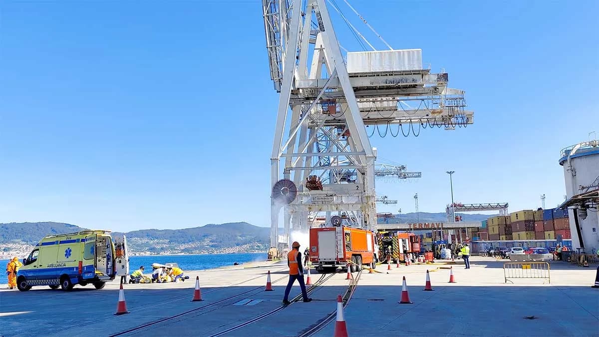 El Puerto de Vigo realiza con éxito un simulacro de seguridad y ambiental