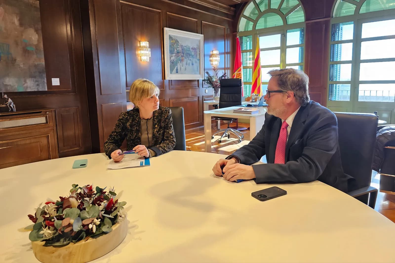 El presidente del Puerto de Tarragona aborda proyectos estratégicos con la Diputación