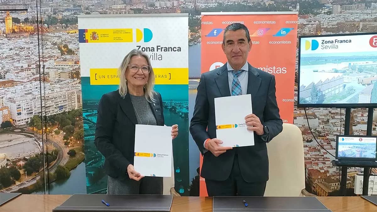 La Zona Franca de Sevilla y el Colegio de Economistas firman un acuerdo para analizar y difundir el impacto económico de este espacio empresarial