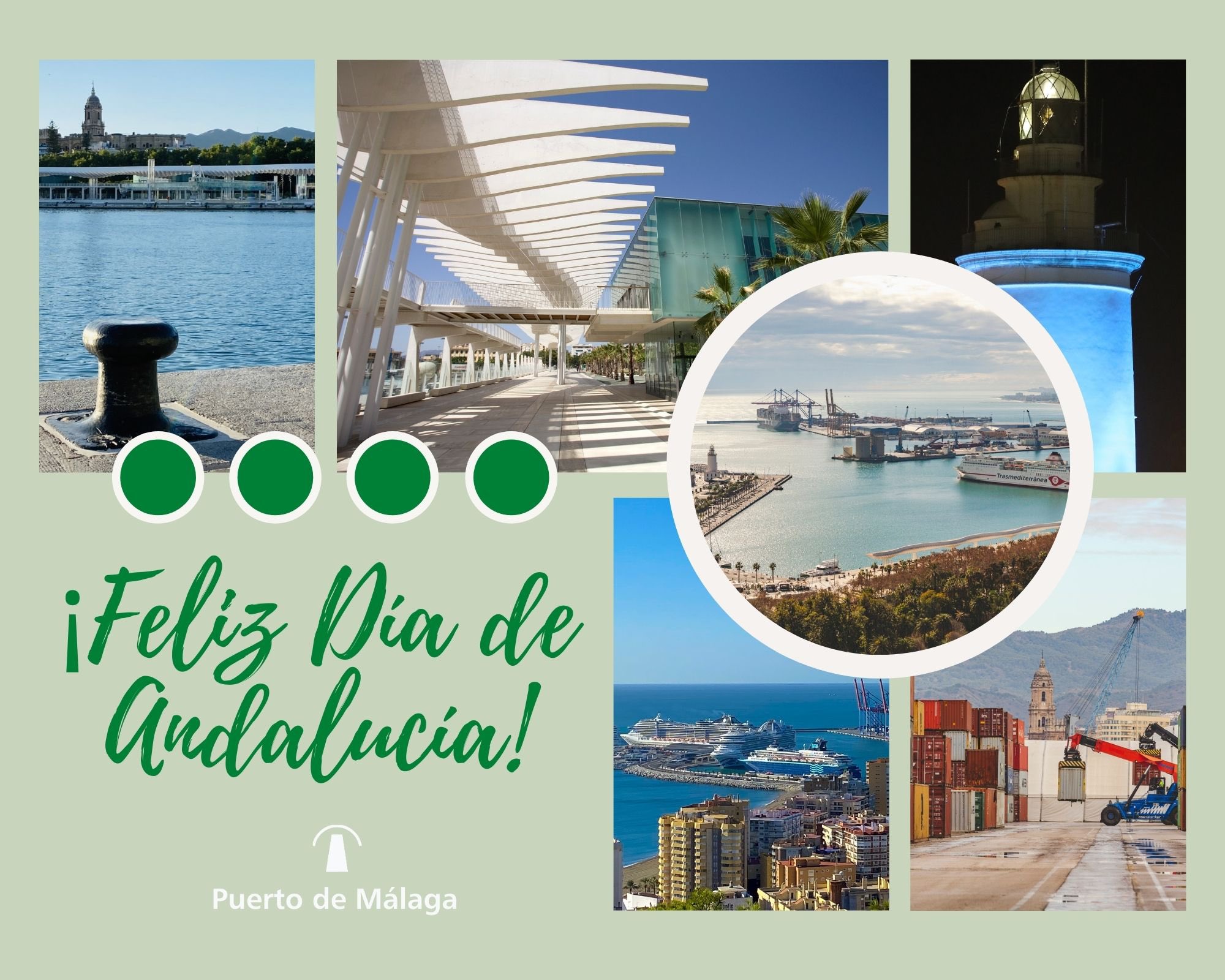 Los puertos de la región se suman a la felicitación por el Día de Andalucía